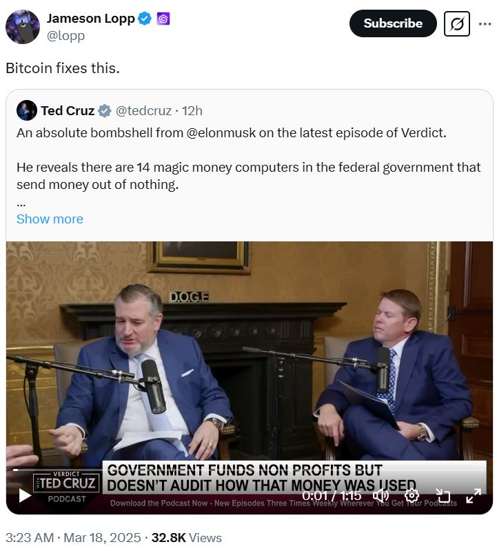 Musk says he found ‘magic money computers’ printing money ‘out of thin air’