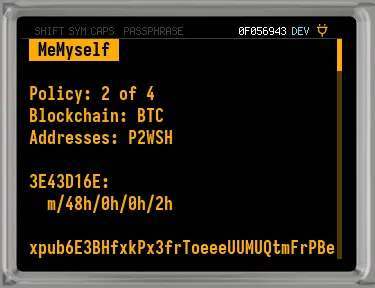 How Coinkite Defines Cypherpunk Bitcoin Security 9 Coldcard Q screen displaying full Bitcoin transaction details.