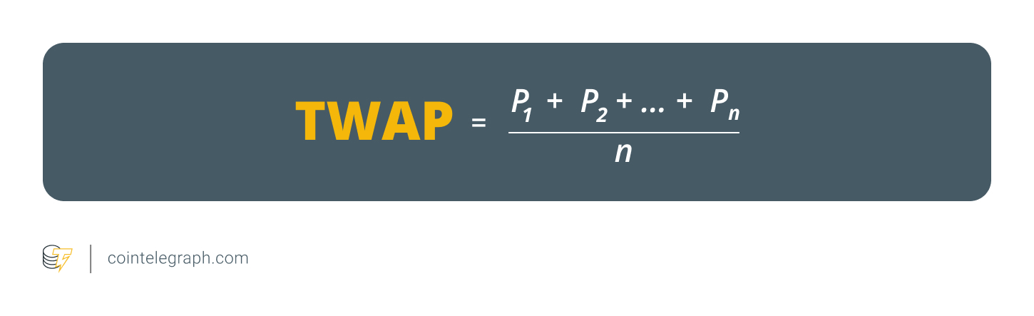Formula to calculate TWAP