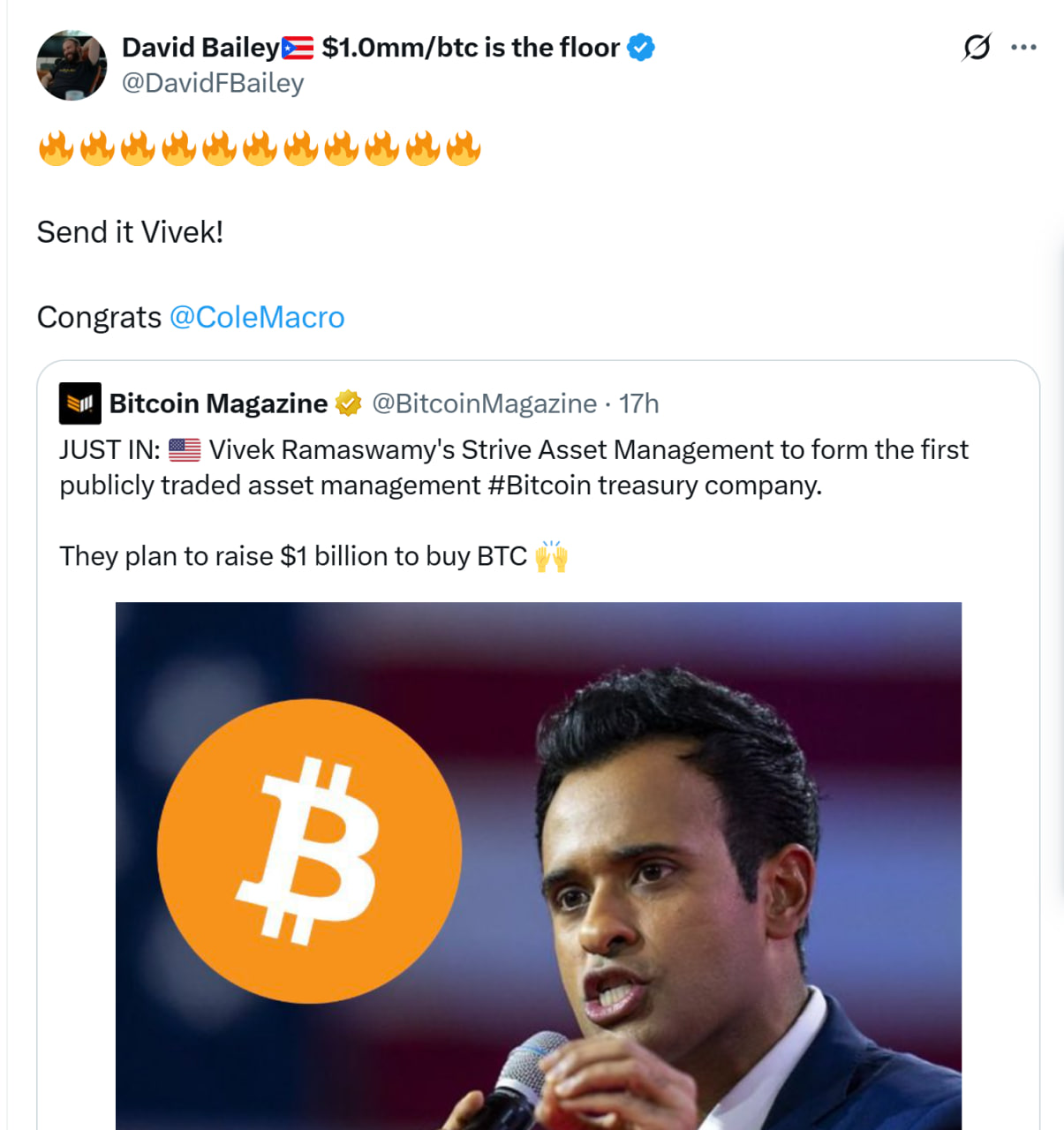 Trump crypto adviser David Bailey raises $300M for Bitcoin investment firm