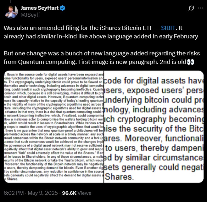 BlackRock flags quantum computing as risk for Bitcoin ETFs