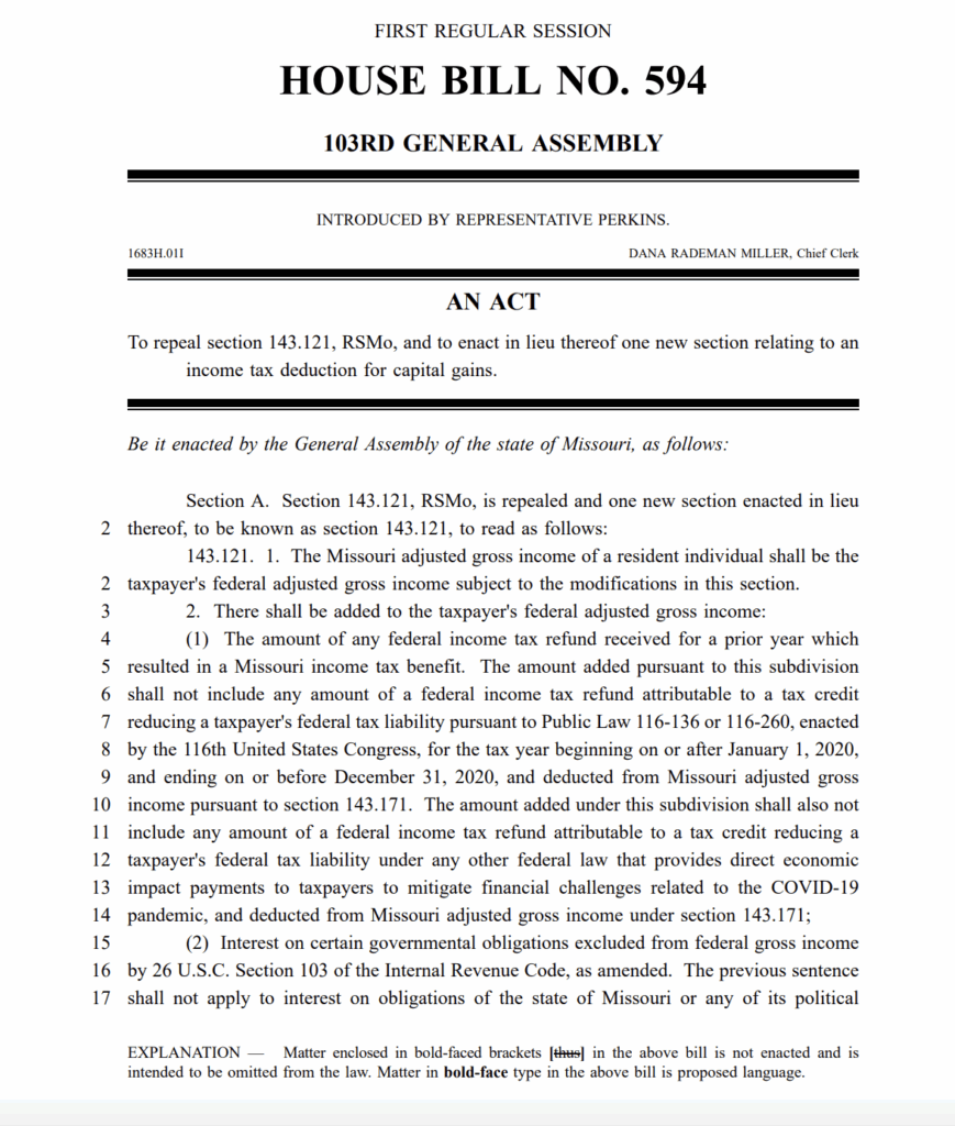 Missouri Bill Would Enable Tax-Free Bitcoin Spending 1
