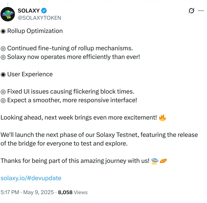 Solaxy X post