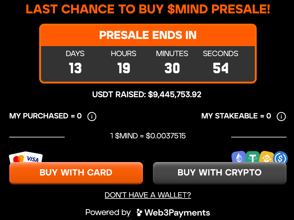 How to buy Mind of Pepe presale
