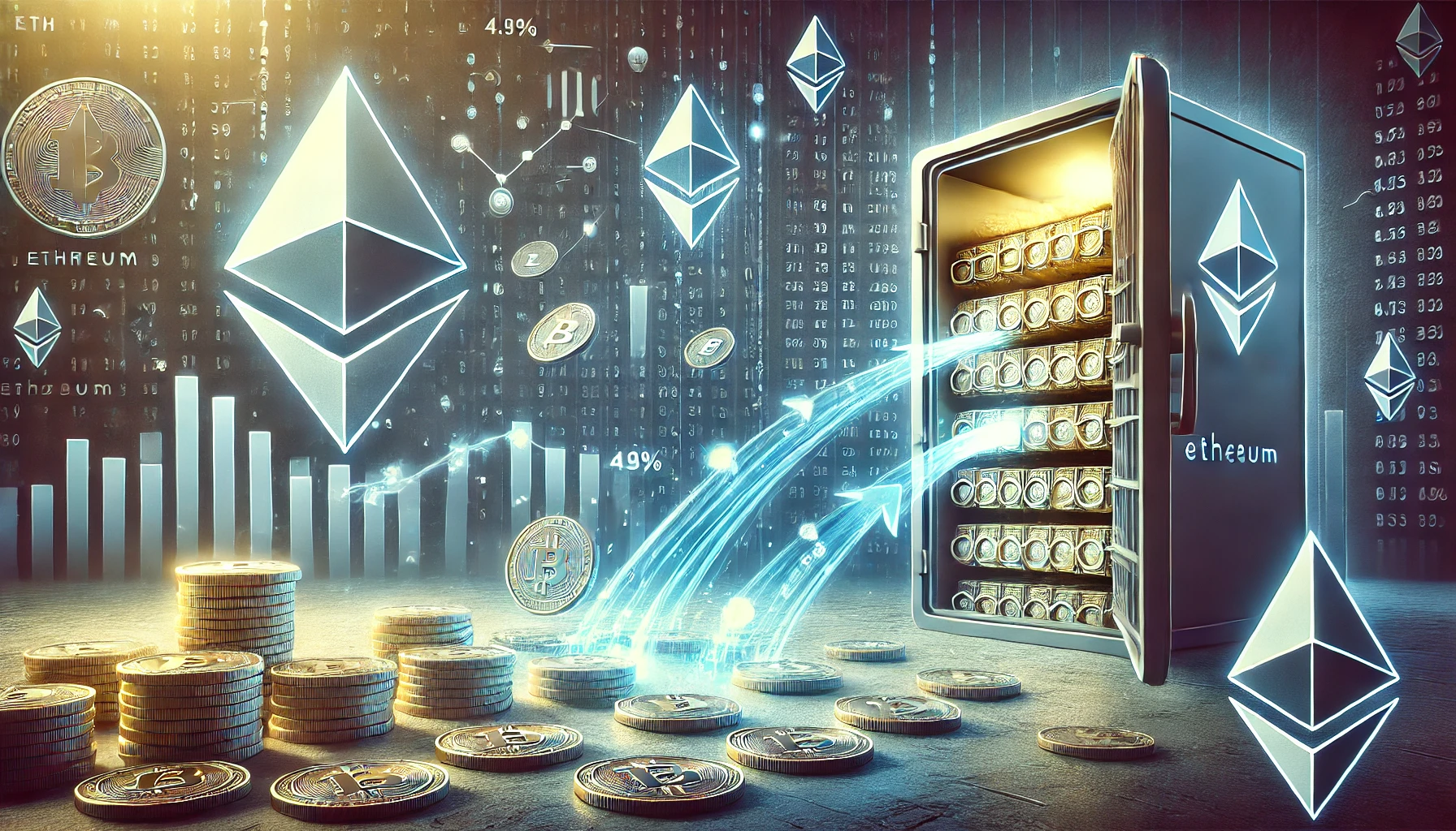 Ethereum Exchange Supply Drops To Record Low Of 4.9%