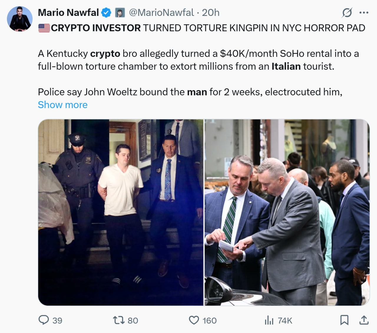 Crypto investor charged with kidnapping, torturing an Italian for passwords