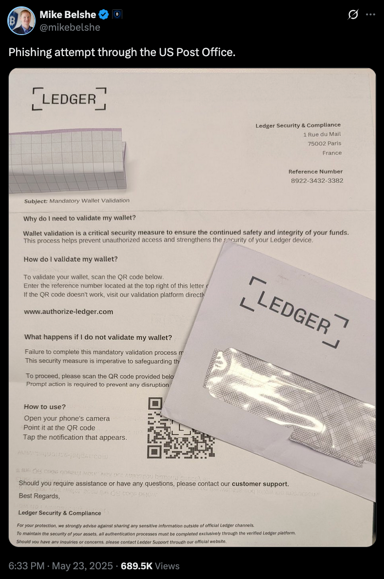 Phishing attempt by Ledger.