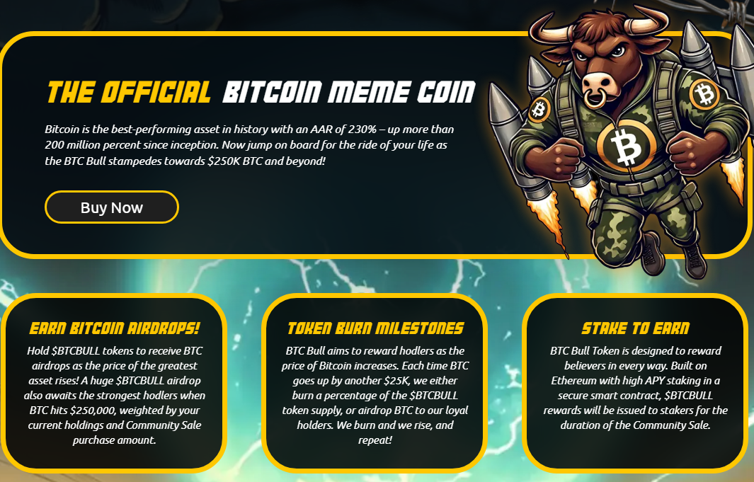 BTC Bull Token presale website