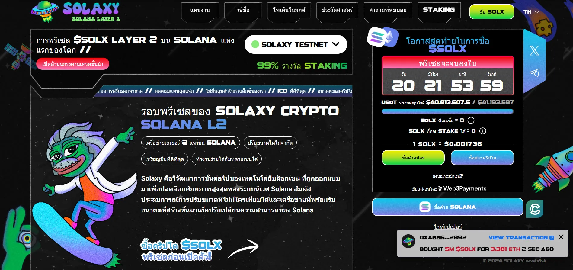 พรีเซล Solaxy มียอดระดมทุนทะลุ 40 ล้านดอลลาร์รับ Dogecoin ราชันย์แห่งเหรียญมีมขาขึ้น 1.jpg