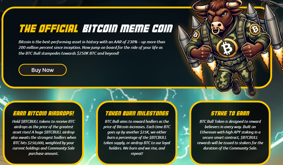 BTC Bull Token presale website