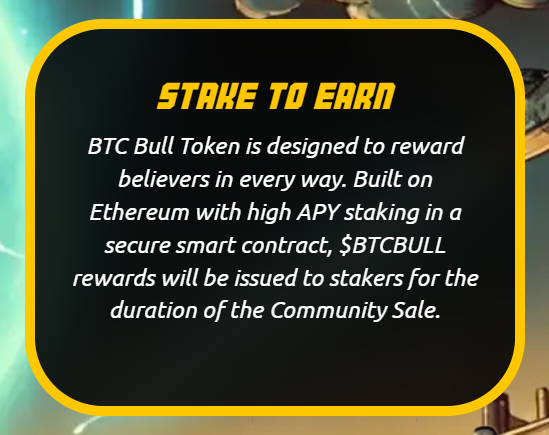 BTC Bull Token stake-to-earn