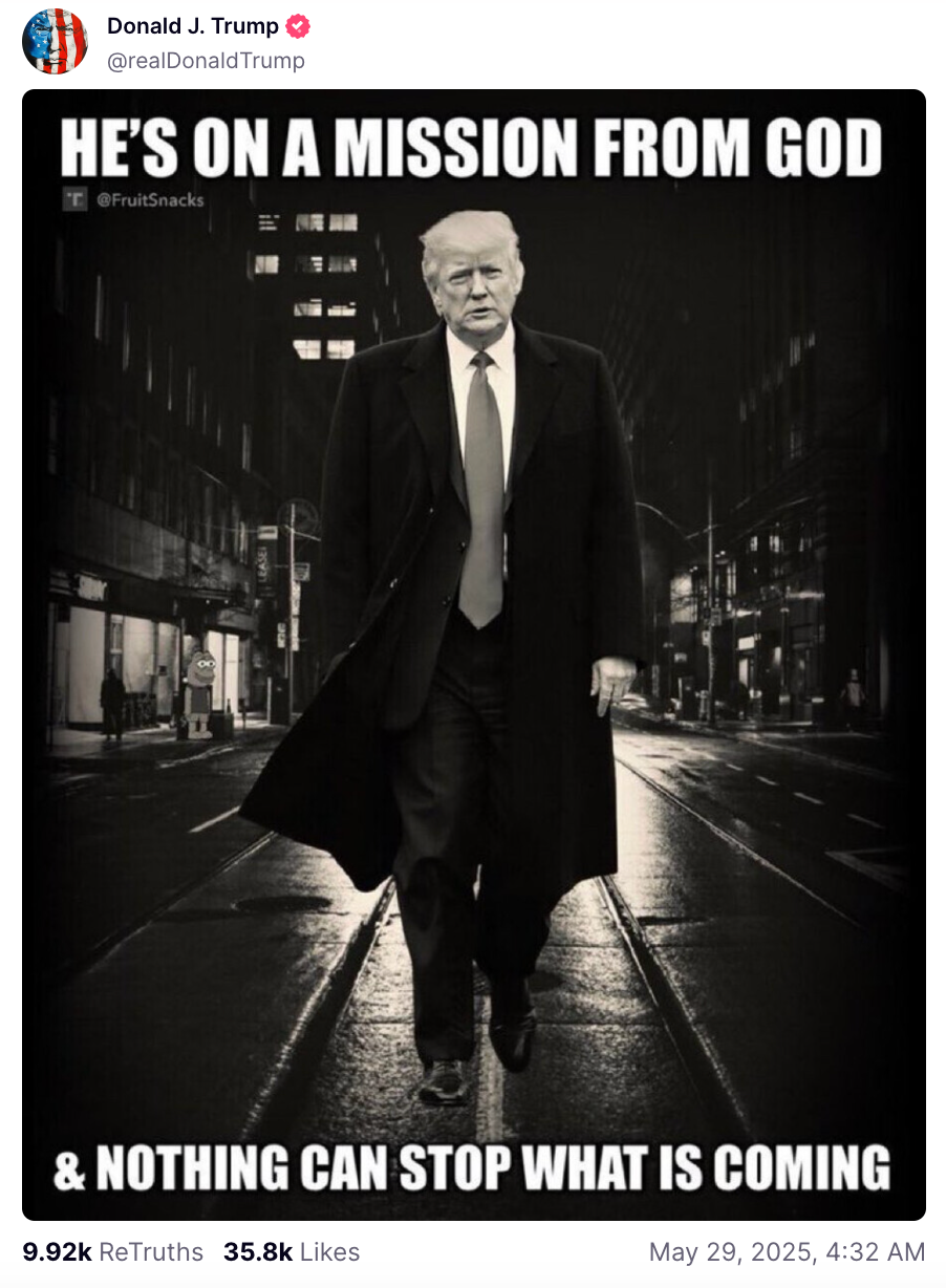 Pepe post on Trump Social. 