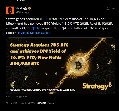 Strategy on X.