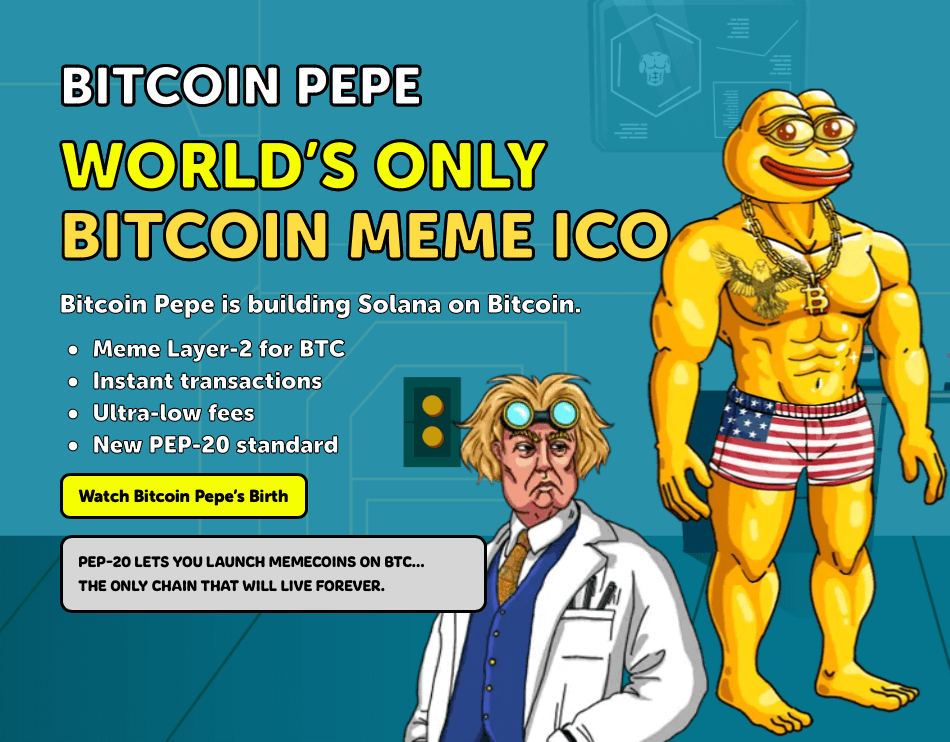 Bitcoin Pepe presale page.