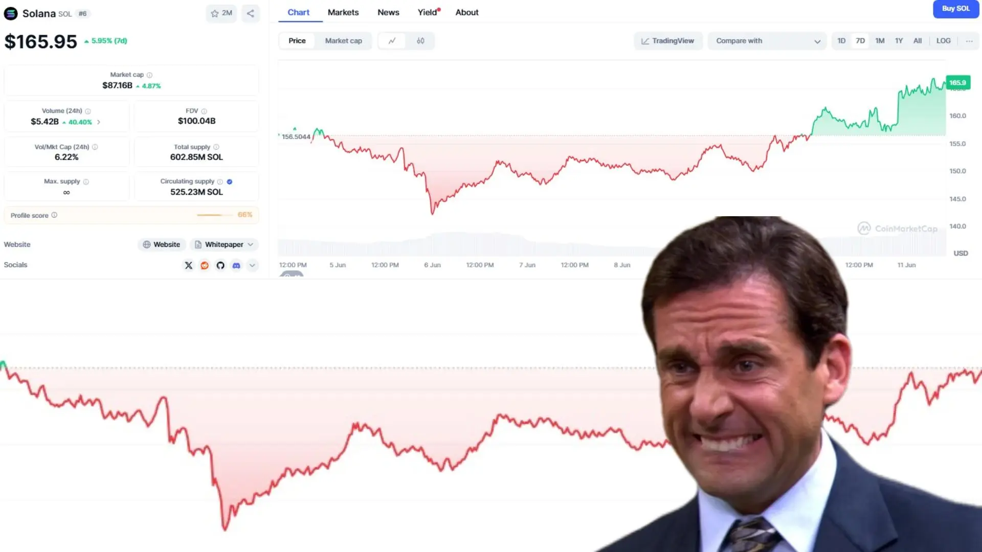$SOL chart on CoinMarketCap