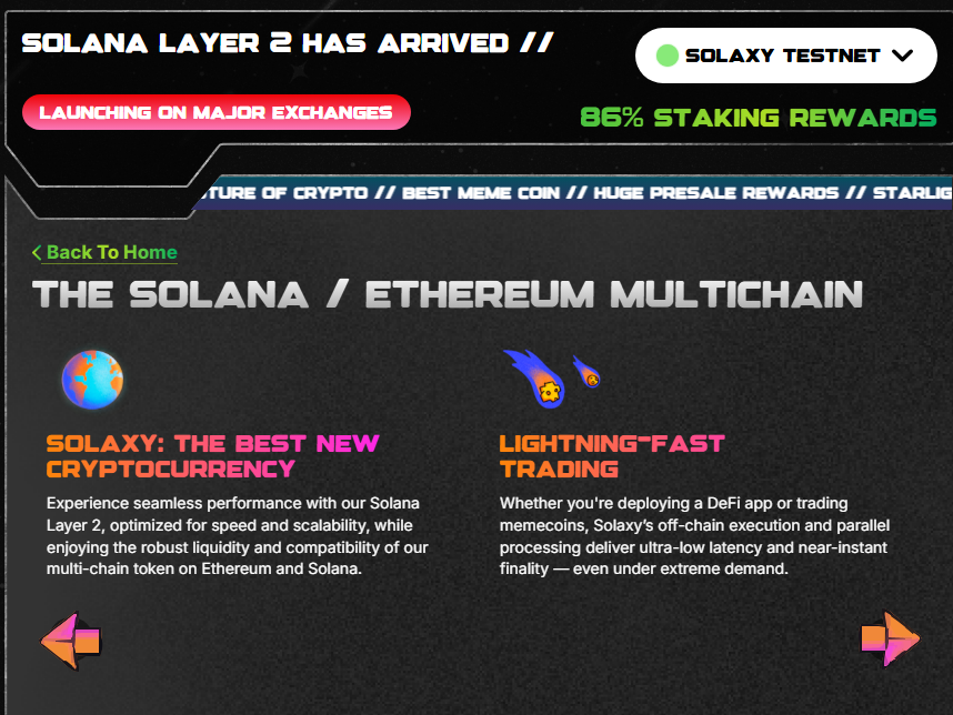 Solaxy presale page