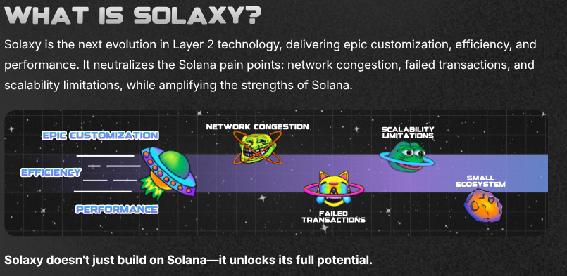Solaxy utility explanation on the site