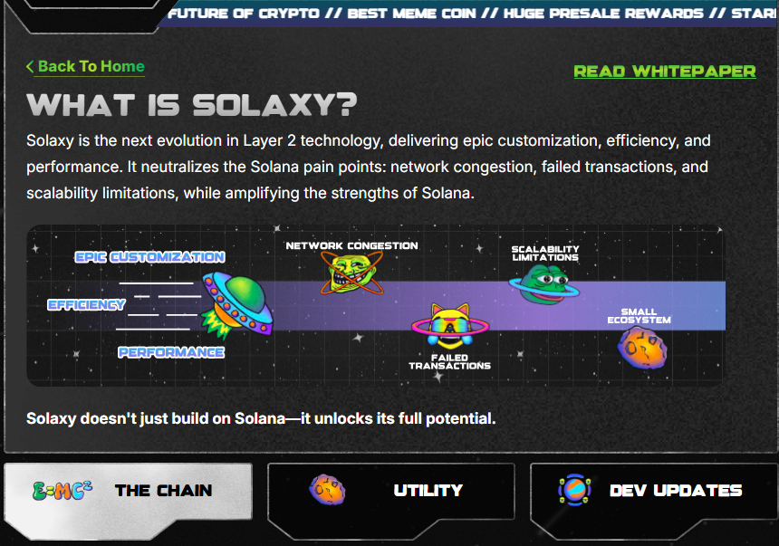 Solaxy presale page