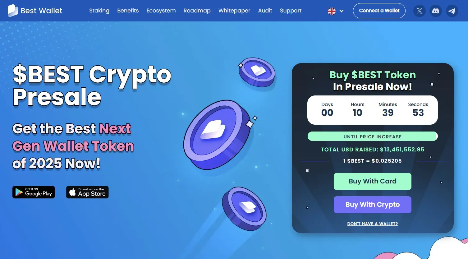 Best Wallet Token's presale lets you buy the wallet's proprietary token.