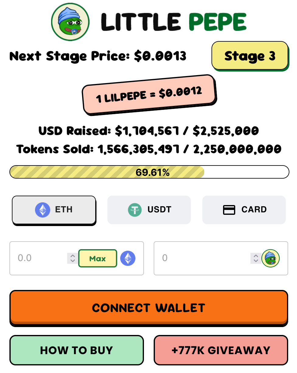Little Pepe in the presale phase.