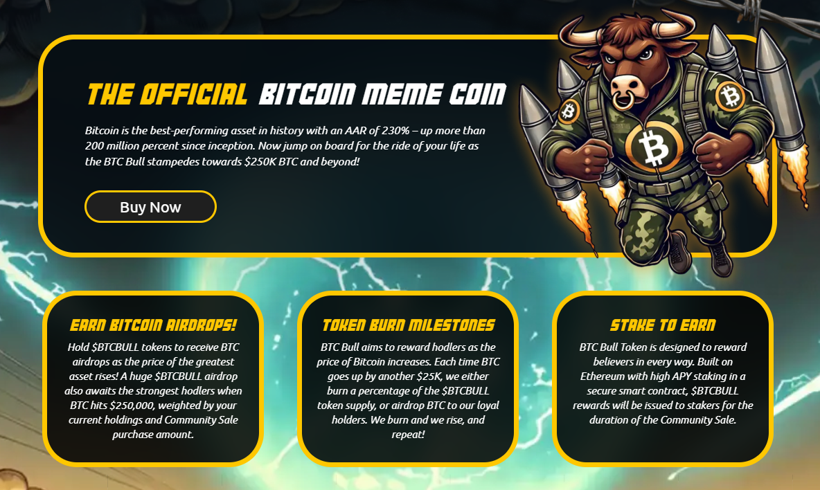 BTC Bull bitcoin meme coin