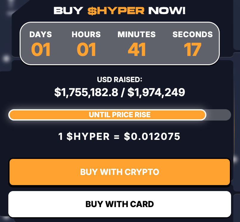 Buy Bitcoin Hyper right now.