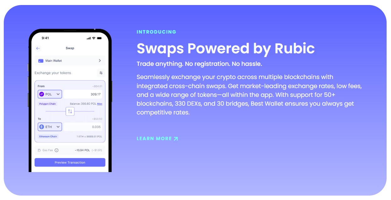Best Wallet cross-chain swaps