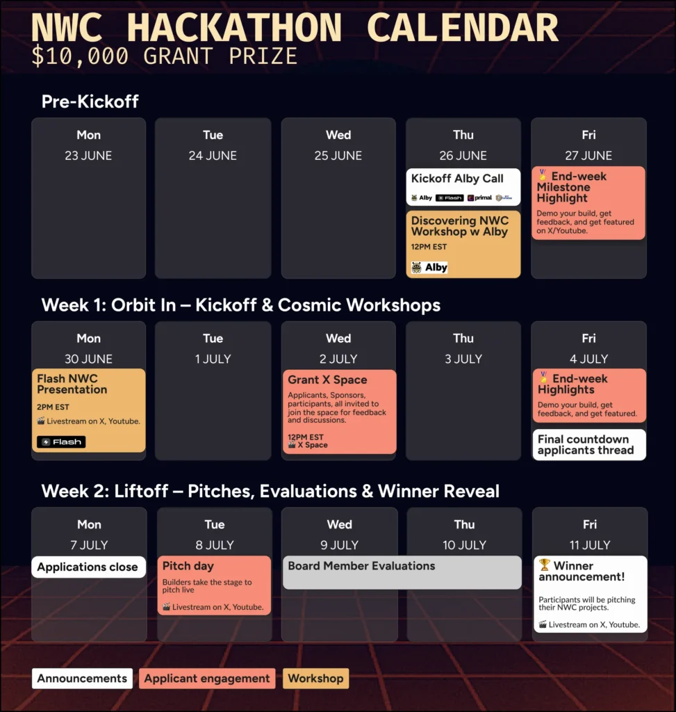 NWC Hackathon Calendar