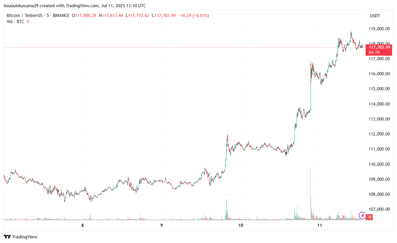 Bitcoin Crypto Price Chart