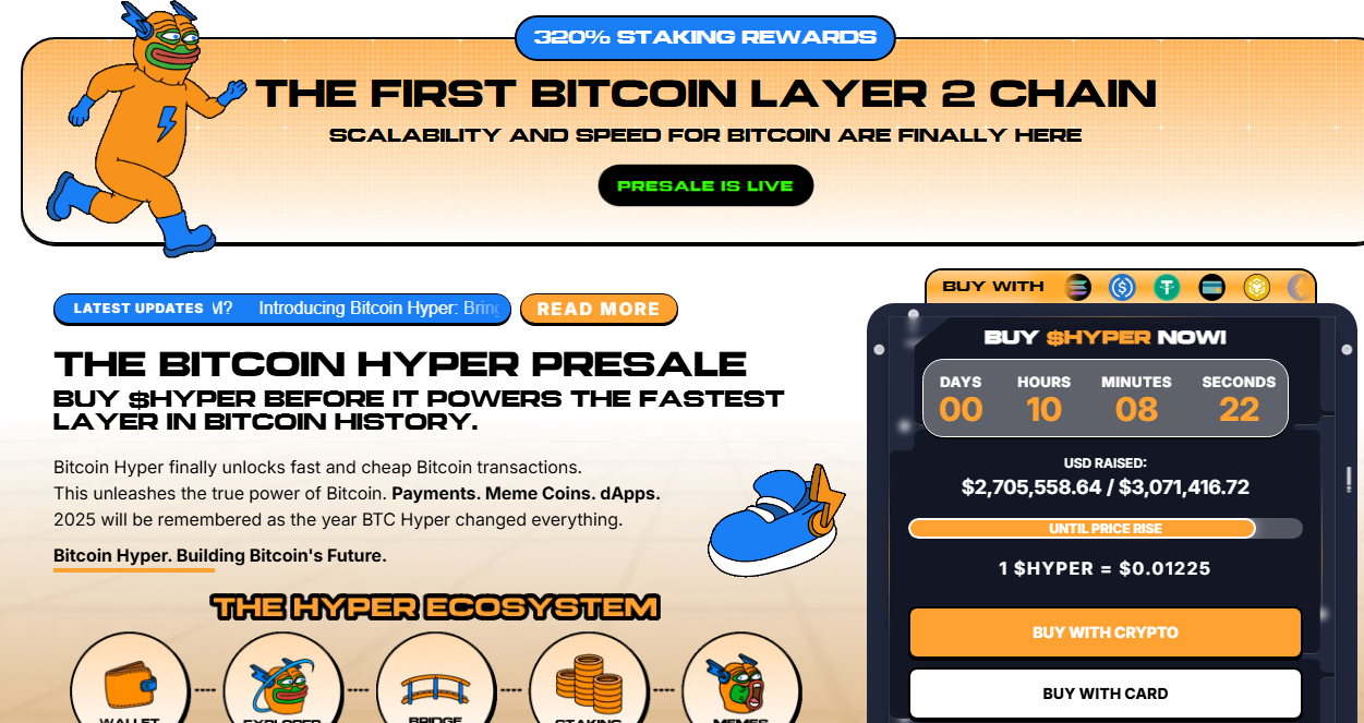 Bitcoin Hyper presale page